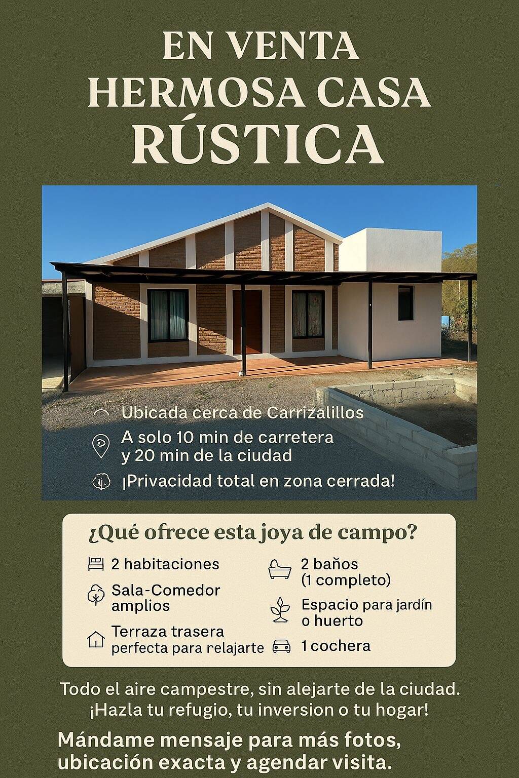 #5860 - CABAÑA para Venta en Comala - CL